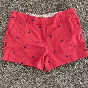 Cambridge Dry Goods pink shorts with blue anchors